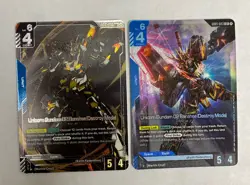 Gundam TCG Card Game - Unicorn Gundam Banshee (Destroy Mode) GD01-003 LR+ & LR - Image 1