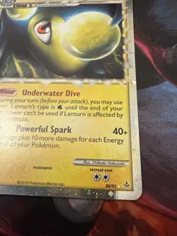 Pokemon TCG Lanturn Prime Reverse Holo Card Unleashed 86/95 HS Rare MP 2010 - Image 4