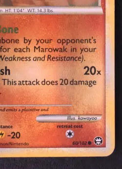 Cubone 60/102 - Pokemon Triumphant Common Card - Image 3