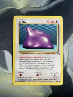 Ditto 18/62 – Fossil Set – Vintage Pokemon Card – WOTC 1999 - Image 1
