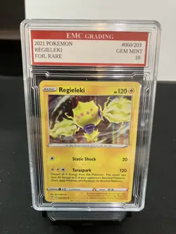 REGIELEKI 2021 RARE FOIL #060/203 Pokemon Card GRADED 10 TCG CCG - Image 1