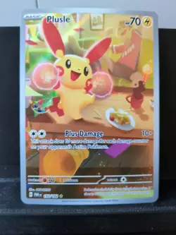 Pokemon TCG Plusle Illustration Rare Card 193/182 Sv04: Paradox Rift - Image 1