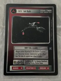 Star Trek CCG 1E Deep Space Nine IKC TOH'KAHT Rare Card NEVER PLAYED - Image 1