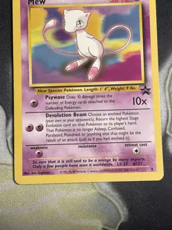 Mew Promo 8 - Pokemon TCG Black Star Promo - Non Holo WOTC Vintage 1999 Card - Image 3