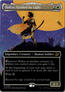 Haliya, Guided by Light (Borderless) R Edge of Eternities 289 FOIL Near Mint - Image 1