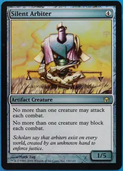 Silent Arbiter FOIL Fifth Dawn PLD Artifact Rare MTG CARD (ID# 509577) ABUGames - Image 1
