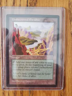 MAGIC THE GATHERING Lot of 4 UNDISCOVERED PARADISE VISIONS RARE Lands VERY NICE - Image 3