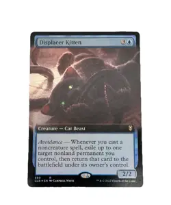 MTG Displacer Kitten (Extended Art, Foil) - (CLB) #560 - Magic the Gathering - Image 1