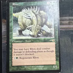 MTG Magic the Gathering 4X Rhox (112/143) Nemesis MP - Image 4