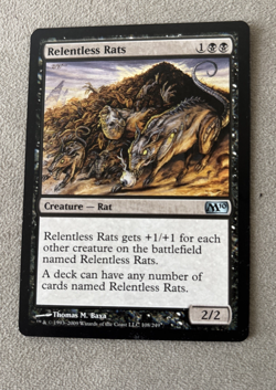 Magic The Gathering Magic 2010 Relentless Rats #108/249 MTG TCG CCG M10 - Image 1