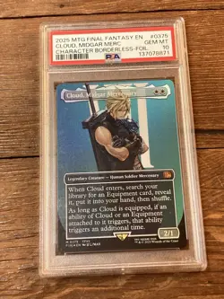 Cloud, Midgar Mercenary (Borderless foil) - FINAL FANTASY (FIN) MTG PSA 10 - Image 1