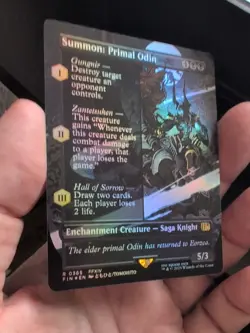 MTG: Summon: Primal Odin (Borderless 365) (FOIL) - NM - FINAL FANTASY - Image 1