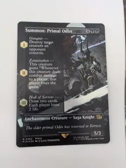 MTG: Summon: Primal Odin (Borderless 365) (FOIL) - NM - FINAL FANTASY - Image 2