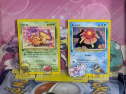 Paras 47/64 1st Edition & Staryu 56/64 1st Edition Neo Revelation Pokemon Tcg NM - Image 1