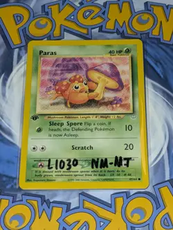 Paras 47/64 1st Edition & Staryu 56/64 1st Edition Neo Revelation Pokemon Tcg NM - Image 2