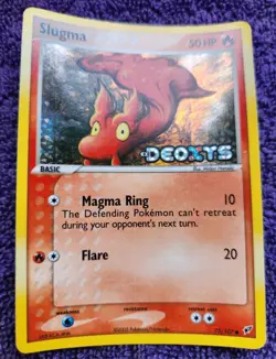 Slugma 75/107 Deoxys Reverse Holo Pokemon *NICE* - Image 1