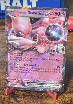 Pokemon TCG Team Rocket’s Mewtwo ex 081/182 Sv10: Destined Rivals Double Rare NM - Image 1