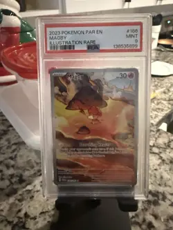 Magby 186/182 Paradox Rift Holo Illustration Rare Pokemon TCG Card PSA 9 - Image 1