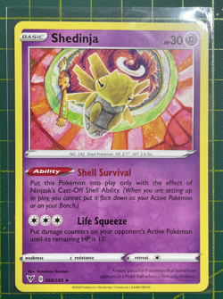 Pokemon TCG Shedinja Vivid Voltage 066/185 Regular Rare Near Mint Pokemon Card - Image 1