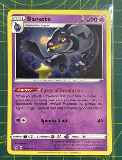 Pokemon TCG Banette Vivid Voltage 068/185 Regular Rare Near Mint - Image 1