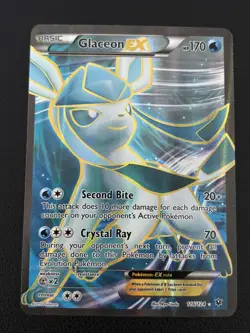 Glaceon EX 116/124 Fates Collide 2016 Ultra Rare Holo Pokemon TCG – NM - Image 1