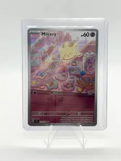 POKEMON Milcery 152/142 Stellar Crown Holo Illustration Rare Near Mint NM - Image 1