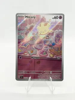 POKEMON Milcery 152/142 Stellar Crown Holo Illustration Rare Near Mint NM - Image 3