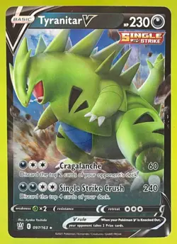 2021 Pokemon Sword & Shield Battle Styles Tyranitar V #097/163 - Image 1