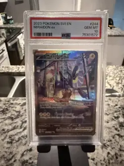 Pokemon TCG Miraidon EX Scarlet & Violet Base set PSA 10 DAMAGED - Image 1