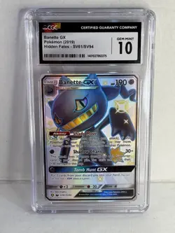 2019 Pokemon Hidden Fates Banette GX SV61/SV94 CGC 10 Gem Mint - Image 1