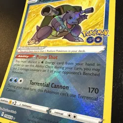 Radiant Blastoise 018/078 Pokemon GO - English Radiant Rare NM Holo - Image 3