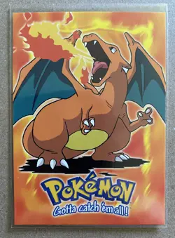 Pokemon Topps Charizard E6 of 12 Black Label Non-Holo NM - Image 1
