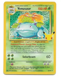 Venusaur 15/102 Celebrations: Classic Collection Holo Pokemon TCG - NM - Image 1