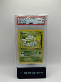 BISASAM 1ST EDITION POKEMON GERMAN 1999 44 PSA 10 - Image 1
