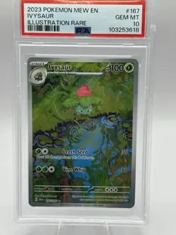 Pokemon TCG Ivysaur Scarlet & Violet 151 PSA 10 167/165 - Image 1