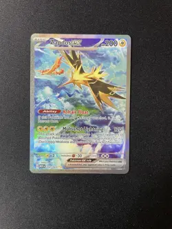 Pokemon TCG Zapdos ex 202/165 Scarlet & Violet 151 SIR Holo Near Mint - Image 1