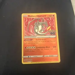 Pokemon TCG Radiant Charizard Pokemon GO 011/078 Holo Radiant Rare(dented) - Image 1