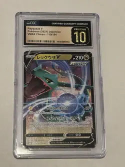 2021 Pokemon Japanese Sword & Shield Vmax #119 Rayquaza V CGC Pristine 10 - Image 1