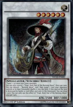 Virgil, Rock Star of the Burning Abyss 1st Ed Secret Rare NECH-EN085 Yu-Gi-Oh! - Image 1