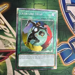 Yugioh! Creature Swap RA03-EN120 Platinum Secret Rare 1st Edition NM - Image 1