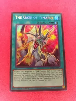 Yu-Gi-Oh Gaze of Timaeus Secret Rare 1st Edition LP MZMU - Image 1