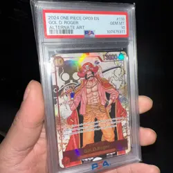 2024 ONE PIECE OP09-EMPERORS IN THE NEW WORLD ALTERNATE ART GOL D. ROGER PSA 10 - Image 1