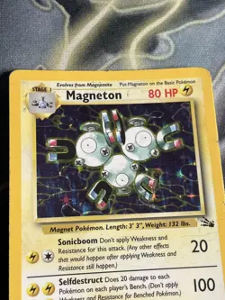 Magneton 11/62 Holo Fossil Pokemon Card WOTC Vintage - Image 3