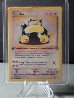 Pokemon Card TCG Snorlax 1st Edition Jungle Set Card 27/64 Collection MP/HP - Image 1