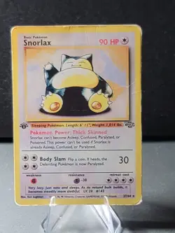 Pokemon Card TCG Snorlax 1st Edition Jungle Set Card 27/64 Collection MP/HP - Image 3