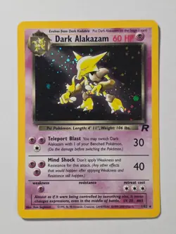 Dark Alakazam 1/82 Team Rocket Rare Holo Pokemon Card WOTC 2000 - Excellent - Image 1