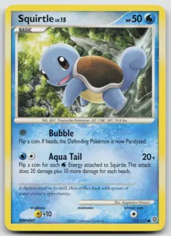 Pokemon Card Squirtle Common Secret Wonders 112/132 - Image 1