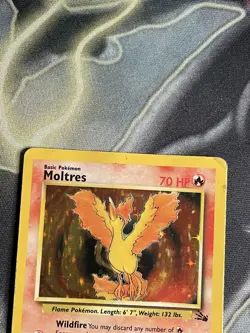 Moltres Fossil Holo Rare Pokemon TCG Card Set 12/62 WOTC - Image 2