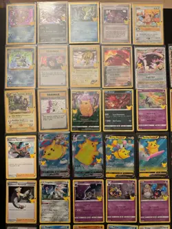 Pokemon 25th Celebrations HUGE LOT - 40 Cards Blastoise, Mimikyu Promo, Mew - Image 2