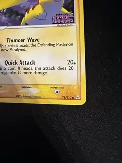 Pikachu EX Holon Phantoms Reverse Holo Card 78/110 Stamped - Image 5